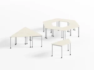 CARB P2 EPA Compliant Training Table 16mm E0 MFC 18mm Powder Coated MDF Modern Design Eco Friendly Commercial Grade Desk Steel