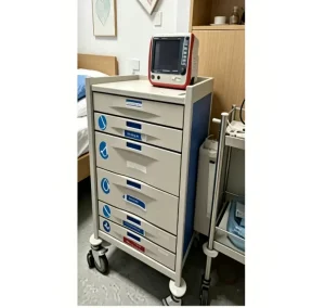 CE Certified Professional Mobile Metal Medical Emergency Crash Cart Multi-functional Hospital Trolley Modern Design
