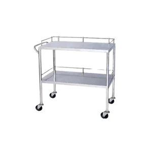 CE ISO Approved Stainless Steel Two Shelves Hospital Trolley Cart Medical Mobile Cart