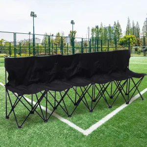 CHENYUE Custom Logo 4-6 Persons Spectator Bench Stadium Chair Steel Frame Oxford Sports Soccer Collapsible Chair for Sports