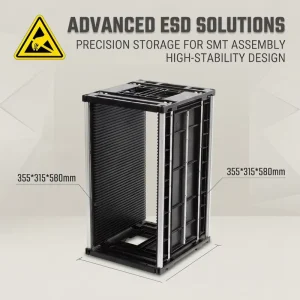 COP 802 ESD PCB Magazine Rack 355x315x580mm 80 250mm Adjustable ESD Rack SMT Circuit Board Storage Magazine Rack ESD Rack