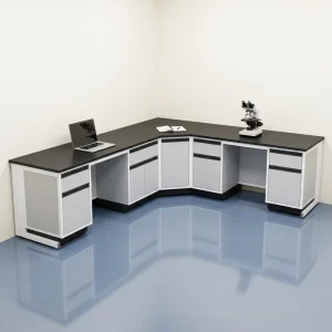 COSMOLab LB FS 01 School Hospital Lab Chemical Resistant Steel Floor Mounted Laboratory Side Table Structure for Advanced