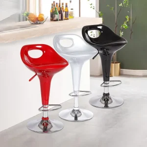 Cadeira Para bar Furniture Custom Fixed Base Plastic Abs Taburetes De bar Swivel Chairs Bombo bar Stool for Kitchen