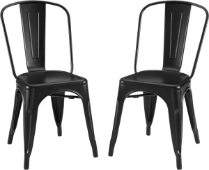 Cafe Antique Iron Stackable Restaurant Metal Dinning Chair