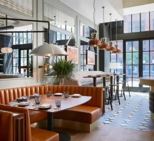 Cafe Furniture High Back Banquette Restaurant Set for House Hotels Dining Room Leather Sofa Booth Seating
