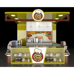 Cake Display Showcase Retail Fast Food Booth Mall Booth Sushi Stall Beverage Shop in Mall for Sale