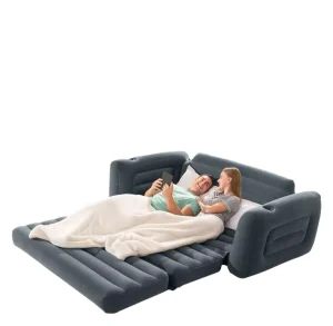 Camping Foldable Inflatable Sofa with High Backrest Automatic Inflation Thickened for Nap Sofa Bed Compact Easy Carry Leisure