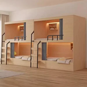 Capsule Bed Guesthouse Bedroom Theme Hotel Double Bed Teenager’s Room Bed University Dormitory Bed Hotel Bedroom Set