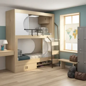 Capsule Hotel Bed Modular Capsule Bed Dormitory Bed Space Efficient Sleeping Pods OEM ODM School Hosetel Bedroom
