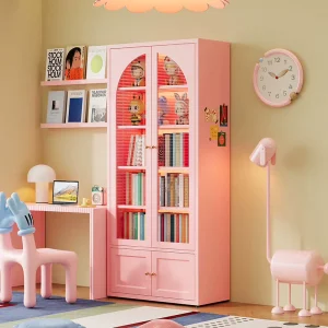 Carbon Steel Mini Bookshelf Anti toppling Metal Bookshelf Suitable for Study and Living Rooms