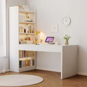 Carefully Selected Multifunctional Corner Desk Integrated Bookshelf Cabinet Student Home Study Solid Wood Computer Office Desk