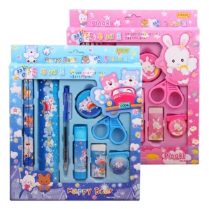 Cartoon Kids Stationery Gift 9 Pieces Set Student Small Gift Kid School Supplies Stationery Set for Kids