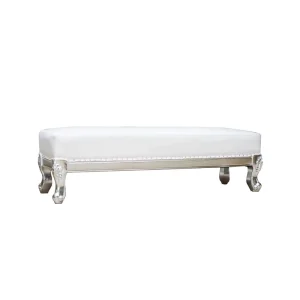 Carved Wood Bench Seat