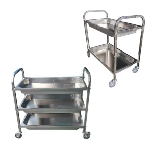 Catering Equipment Hotel Restaurant Stainless Steel Cart Tea Coffee Hand Carts Trolley Hotel Trolley Kitchen Serving Food