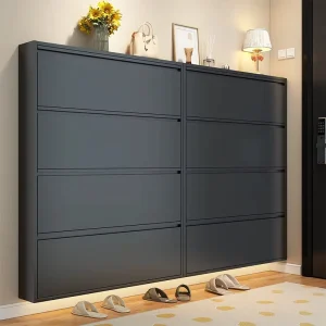 Cebu Modern Minimalist Budget Friendly Honeycomb Aluminum Shoe Cabinets for Small Spaces
