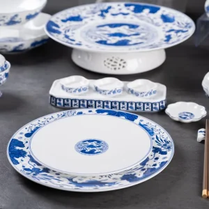 Ceramic Bone China Hotel Plate Dinnerware Sets Custom Porcelain Dinnerware in Germany Dinner Set Ceramic Fish Plates