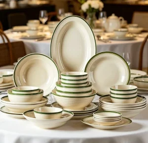 Ceramic Porcelain Dinnerware Set Ceramic Plate Bowl Cup Set for Restaurante Hotel Catering Tableware