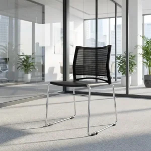 Certified EN12520 Modern Durable Plastic Stackable Adjustable Height Gliding Lecture Training Chair Economical Home Office