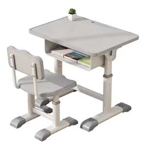 Certified Multipurpose Study Table and Chair Set with Whiteboard Surface Adjustable Kids Ages 4 12 Durable Solid Wood Metal Desk