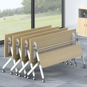 Chair Training Table Mobile Long Combination U-shaped Conference Table Removable Foldable Minimalist PVC Material for Desk