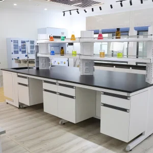 Chemical Laboratory Furniture Dental Lab Workstation Metal Construction for School Hospital Chemistry Factory Use Contemporary