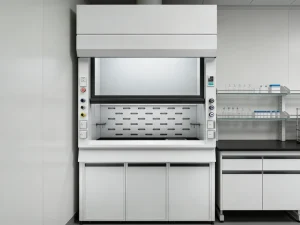 Chemical Laboratory Steel Fume Hood with Worktop Sliding Sash Ventilation System for Hospital and School Use