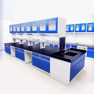 Chemical Resistance Phenolic Resin Tabletop Central Bench School Biology Laboratory Furniture Lab Table