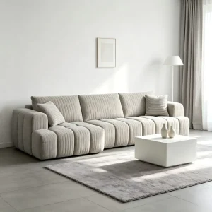 Chenille L Shape Convertible Sectional Oversized Sofa Set Sleeper Couch Memory Foam