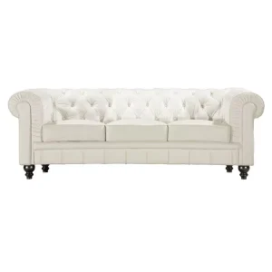 Chesterfield Hotel Sofa Couches Genuine Leather Tufted Ten Leather Sofa