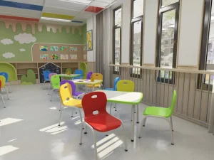 Children Kindergarten Plastic Adjustable Desk Chair Set Eco Friendly Durable Modern for Home Office School