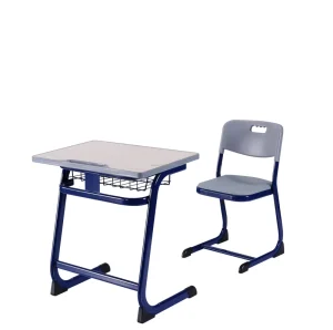 Children Modern Classroom Student Desk and Chair Set with Steel Frame Home Office & School Furniture for Primary School