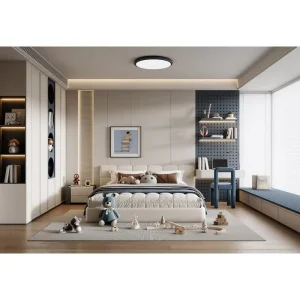 Children’s Bedroom Wooden Furniture Set Including Bed Desk Bookcase Wardrobe Modern Design for Apartment Hotel Use Washable