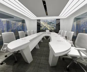 China Factory Custom Made Antique Modern White 20 Person Meeting Room Large Conference Table