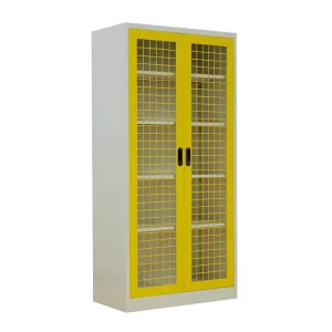 China Factory Price Metal 2 Swing Mesh Door Cupboard Steel Filing Storage Cabinet Modern Office Furniture Equipment