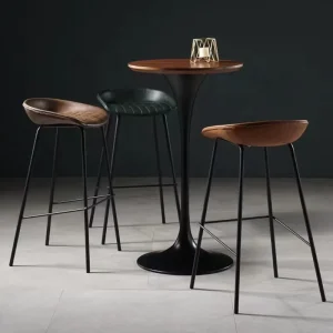 China Factory Producing Wood and Metal High Round bar Table for Night Club Coffee Pub and Home bar High bar Table Cocktail