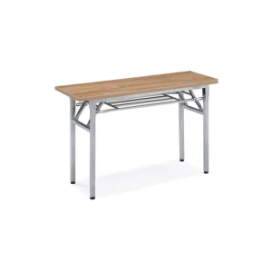 China Manufacturer Wooden Conference Desk Folding Office Desk Meeting Room Conference Table Foldable School Training Table