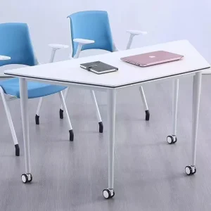 China Supplier Adjustable Height Table Office Study Training Room Tables and Chairs Foldable Moving Training Table