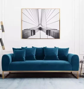 China Supply Multi colors Modern Chesterfield Sofa Set Two Seat Fabric Sofa for Hotel Use