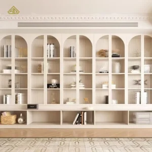 Chinese Factory Modern Library Furniture Home Wall Wooden Book Cabinet Land Fall Luxury Bookcase Office Bookshelf