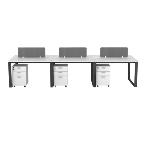 Chinese Factory Office Supplies Cubicle Panels 4 Person Workstation Desk