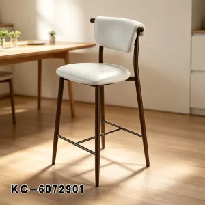 Chinese Hotel Furniture Modern High Bar Stool Indoor PU Leather Bar Chair