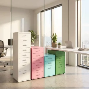 Chinese Steel Filing Cabinets with 2 Drawers Lock Durable Eco Friendly Modern Design for Hotel School Bedroom Living Room Use