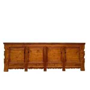 Chinese antique rural antique wooden buffet dilapidated and unique carved long cutlery cabinet
