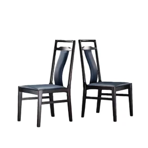 Chinese style Hotel Furniture High end Solid Wood Dining and Leisure Leather Chairs Affordable Restaurant and Café Hotel