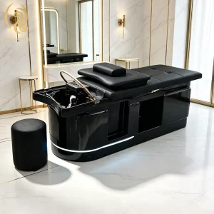 Chuque Modern Ceramic Shampoo Bowl and Chair Shampoo Bed for Salon and Barbershop Use