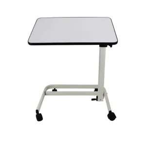 Class I Overbed Table Wheels Adjustable Hospital Bedside Rolling Laptop Table Home Medical Use
