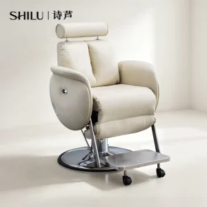 Classic Barber Chair with Reclining Backrest Vintage Barbershop Seat for Haircut and Shaving
