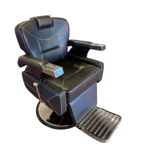 Classic Black Hair Salon Barber Chair with High quality Reclining Adjustable Hydraulic High Seat Barber Chair