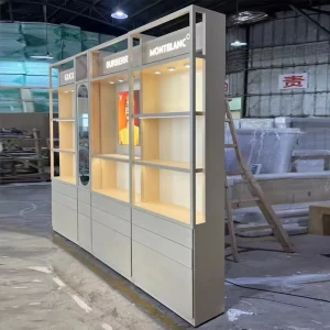 Classic Commercial Custom Solid Frame Anti Fade Optical Display Cabinet Mall Island Cabinet Store Furniture