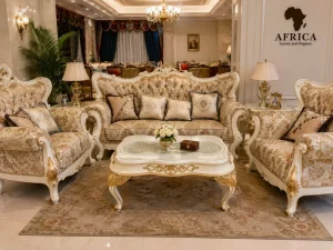 Classic European Pearl White Central Coffee Table ABS & MDF with Lacquer Finish for Commercial Use